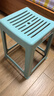 禧天龙方凳高凳塑料凳加厚耐磨家用餐椅凳子镂空浴室凳 北欧蓝 1个装 实拍图