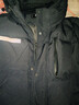 雪中飞秋冬新款时尚休闲舒适廓形男士“H”版型印花立领连帽羽绒服男 黑黛青|5177 L 175/96A 实拍图