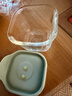 乐扣乐扣婴儿辅食盒玻璃保鲜盒小宝宝冷冻储存罐可蒸煮辅食杯豆绿方形 实拍图
