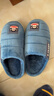 大嘴猴（paul frank）棉拖鞋男士秋冬季室内家居拖鞋毛绒保暖厚底棉鞋男款深蓝270PF607 实拍图