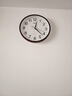 康巴丝（Compas）挂钟客厅 12英寸简约静音客厅石英钟表挂墙时钟 C2866 咖色30.5cm 实拍图