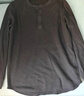 优衣库男装女装情侣华夫格亨利领套头衫长袖T恤25秋冬新款479784 09 黑色 L 实拍图