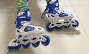 EVERVON轮滑鞋儿童溜冰鞋男女童旱冰鞋337蓝色附护具头盔M号适35-38码 实拍图