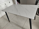 全品屋岩板餐桌家用4-6人小户型桌椅组合长方形现代简约吧台吃饭大桌子 【12MM厚】哑光雪山白 送货入户 120cm 【宽70CM】单桌子 实拍图