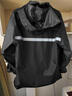 阿蒂亚 春亚纺分体式反光雨衣雨裤 XXL码/件 黑色连帽 实拍图
