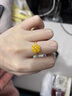 周六福爆闪方糖5G工艺黄金戒指女生日礼物计价A0113174 12号约2.56g 实拍图