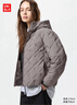 优衣库女装PUFFTECH空气棉服连帽外套/25秋冬新款478571 06 铅灰色 L 实拍图