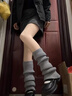 冬雾Lolita针织日系加长jk小腿袜修饰腿型袜套腿套显瘦遮腿型JK堆堆袜 白色 均码 实拍图