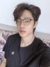 CAPONI纯钛近视眼镜理工男超轻半框变色防蓝光平光镜女斯文眉形可配度数 实拍图