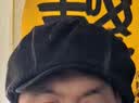 途尊（kingtrip）贝雷帽子爸爸帽秋冬老头帽男士中年鸭舌帽春秋老人男中老年八角帽 黑色 实拍图