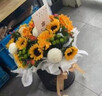 冉子花坊鲜花速递同城配送向日葵混搭抱抱桶玫瑰送女友爱人生日礼物真鲜花 抱抱桶混搭 实拍图