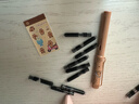 得力（deli）卡皮巴拉速干钢笔套装EF明尖 学生文具正姿练字不易脏手 (1笔10黑色墨囊) BL003 EF尖(约0.38mm) 实拍图