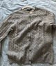 优衣库女装纽花圆领针织开衫/毛衣外套空调衫通勤秋冬新款481477 34 驼色 3XL 实拍图