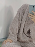 幸棉（LUCKMEEY）麻花绒美拉德家居服套装男女睡衣长毛绒保暖可外穿情侣款圆领套头 男款冰川灰 XL （女120-150斤/男140-160斤） 实拍图