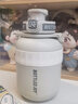 BOTTLED JOY王一博保温杯316不锈钢水杯大容量女士高颜值吨吨桶赠送背带 灰白磨砂-316钢-3重防漏 1L 实拍图