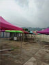 均璞 遮阳棚户外雨棚大排档帐篷广告摆摊伞车棚伸缩遮阳蓬折叠四角伞移动推拉棚遮阳宣传伞展销帐篷夜市地摊 红色2*2m 实拍图