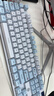 银雕(YINDIAO) K500键盘彩包升级版 机械手感 游戏背光电竞办公 USB外接 全尺寸 白蓝双拼混光有线键盘 实拍图