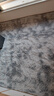 梦蜓 长绒丝毛客厅地毯 亲肤防滑不掉毛 简约银灰 160*230cm 实拍图