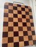 炊大皇家用切菜板砧板乌檀木橡胶木主厨棋盘格菜板小号34*22*2.5cm 实拍图