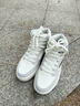 安踏（ANTA）高帮板鞋男春夏季新款皮面防水厚底增高运动鞋经典小白鞋板鞋男 【店长推荐高帮板鞋】象牙白/灰 41 实拍图