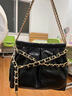 CHARLES&KEITH子母链条大容量流浪包托特包单肩斜挎包女包生日礼物CK2-40671449 【L号】Noir黑银 L 实拍图