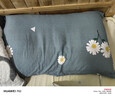洁丽雅（Grace）纯棉枕套一对 加厚家用印花枕头套枕芯套 花漾-蓝48*74cm 实拍图