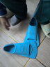 英发（YINGFA）游泳脚蹼 专业训练舒适自由泳浮潜提速助划软橡胶蛙鞋 彩蓝S码 实拍图