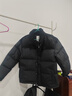 杰克·琼斯（JACK&JONES）男装25年秋冬季羽绒服男士短款无帽羊羔绒立领宽松潮流鸭绒外套 E43纯黑色 S （170） 晒单实拍图