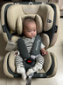 贝倍适（BAYBETSS）儿童安全座椅汽车用0-4-12岁宝宝360度旋转婴儿车载坐椅ISOFIX 米灰色【遮阳棚+上拉带+侧保护】 实拍图