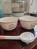釉下彩可爱卡通碗碟套装家用高颜值陶瓷碗筷盘餐具 2碗2勺 4件套 实拍图
