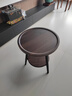 卓博茶几边桌小桌子客厅沙发边几双层圆桌茶桌置物架床头柜CJ09胡桃色 实拍图