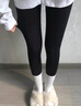 XINBUCKS高品质加绒鲨鱼裤女瑜伽裤加高腰收腹加大码打底裤女外穿秋冬保暖 黑色海藻绒（适合5-15°C） M 适合90-110斤 实拍图