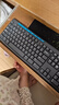 罗技（Logitech）MK275 键鼠套装 无线键鼠套装 办公键鼠套装 全尺寸 商务键鼠套装 带无线2.4G接收器 黑蓝色 实拍图