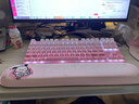 惠普（HP）GK200机械键盘有线办公游戏键盘 20种背光灯效 87键电竞键盘鼠标套装电脑外设键鼠 侧刻渐变粉【茶轴】白光 实拍图