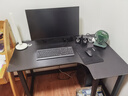 甄严选电脑桌转角L型电竞游戏桌台式家用学习桌书桌卧室办公写字桌子 碳纤维黑120*80 右款【不含架】 实拍图