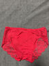 金三塔女式内裤100%桑蚕丝中腰蕾丝性感三角裤真丝内裤女 薄雾粉 1条 XL 实拍图