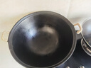 夏老大古法生铁锅铸铁炒锅古法无涂层物理不易粘炒锅圆底双耳炒菜锅42cm 实拍图