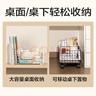 得力得力(deli)金属移动置物架 防锈铁线 书包置物架 桌下收纳箱书本收纳盒 可拆卸轮 PJ106黑 实拍图