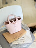 CHARLES&KEITH简约通勤手提水桶包菜篮子包生日新年礼物送女友CK2-10151518 Cotton Candy Pink棉花糖粉 S 实拍图