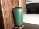 景德镇陶瓷花瓶摆件客厅插花落地高级感种花盆大复古陶罐水养中式 绿森林高号【暗绿色】可水培 实拍图