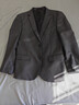奢树（SHESHU）西装男两件套西服套装商务正装修身职业装伴郎服婚服高级感礼服 灰色两粒扣【西服+西裤】 XL (175) 实拍图