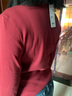 优衣库女装罗纹亨利领T恤/长袖修身短款内搭打底25新款479591 17 枣红色 L /160/88A 实拍图
