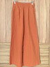 纪柏女裤棉麻女装亚麻夏季女款休闲裤女2025年新款夏款薄款直筒阔腿裤 橙色【高品质棉麻】 2XL 建议【131-145斤】 实拍图