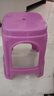 OEING塑料凳子【承重400斤】家用加厚简约高凳餐桌板凳方凳商用凳子 紫色46厘米高 加厚款一张 实拍图