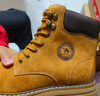 骆驼（CAMEL）【王俊凯同款】加绒马丁靴男鞋秋冬新款大黄靴女户外工装登山靴子 G13W379132 金黄色 40 实拍图