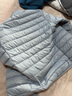 网易严选90鸭绒轻薄羽绒服保暖0压感排骨羽绒内胆防泼水蓄热抗菌外套 A款25秋冬90鲜绒立领-灰雾蓝 L 实拍图