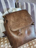 viney牛皮双肩包女复古学生高中初中书包轻便旅游旅行背包生日礼物女友 实拍图
