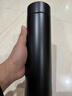 美厨（maxcook）真空保温杯 304不锈钢显温水杯500ml办公室泡茶车载旅行 黑色 实拍图
