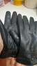 美洲野牛真皮手套男士棉羊皮手套触屏男长款冬季保暖防风骑行新年礼物男 黑色 L 实拍图