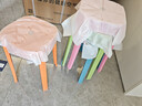 星恺凳子家用塑料凳子椅子板凳胶凳加厚高凳子YK081蓝绿橘粉4把装 实拍图